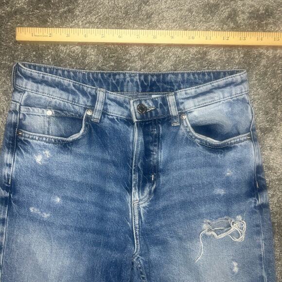 &Denum Size 2 Boyfriend Low Waist Button Fly Inseam 27 Inches - Picture 7 of 7